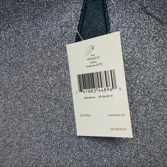 Holiday Dusk Navy Kate spade joeley Tote Glitter - Picture 5 of 8